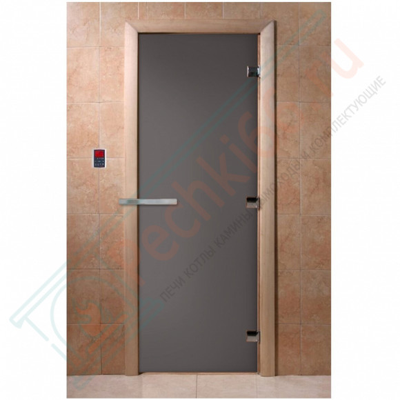 Стеклянная дверь для бани графит матовый, 2000х800 (DoorWood) в Сургуте