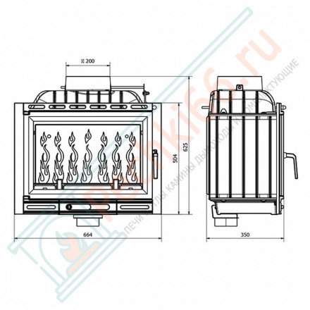 Каминная топка W13a Eko 11.5 kW (Kaw-Met)