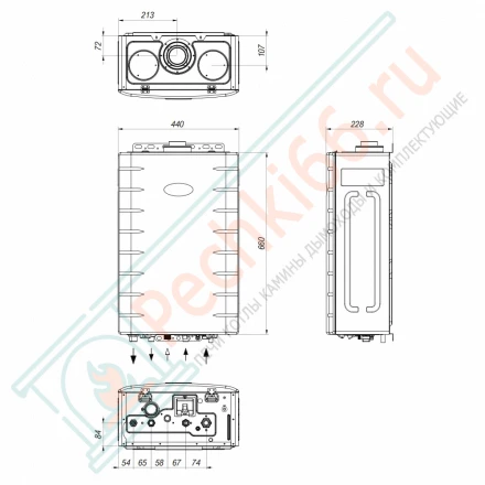 Настенный газовый двухконтурный котел Kiturami World Alpha - 30 (30 кВт), A21E220262
