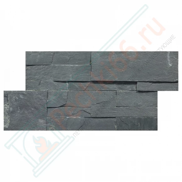 Плитка из камня Сланец чёрный 350 x 180 x 10-20 мм (0.378 м2 / 6 шт) в Сургуте