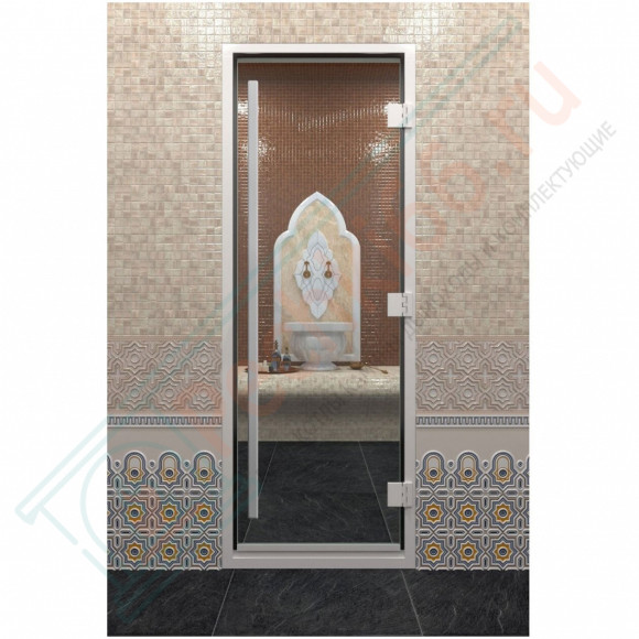 Стеклянная дверь DoorWood «Хамам Престиж прозрачное» 200х70 см в Сургуте