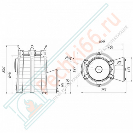 Банная печь Екатерина СТОУН с панорамным стеклом (Добросталь)