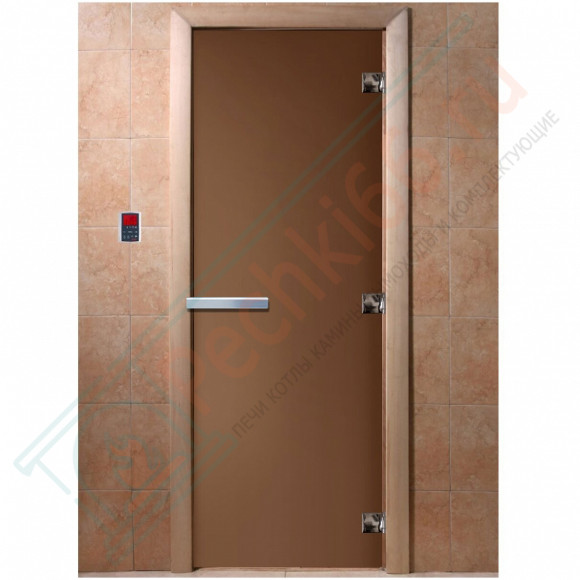 Дверь стеклянная для бани, бронза матовая 2000х900 (DoorWood) в Сургуте