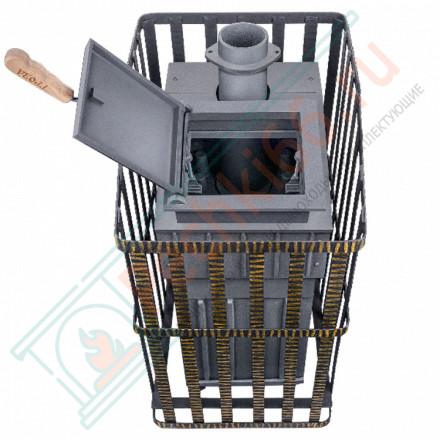 Печь Гефест Гроза Ураган 18 М, закрытая каменка, до 18м3