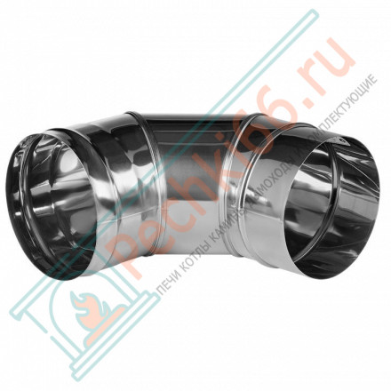 Отвод 90° без изол (НЕРЖ-321/0,5) d-200 (Дымок-Lux)