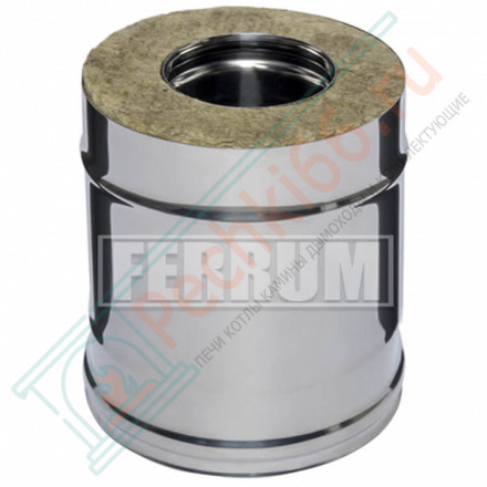 Сэндвич труба для дымохода L=0,25м (НЕРЖ-430/0,5-НЕРЖ-430/0,5) d-180/280 (Ferrum GS)