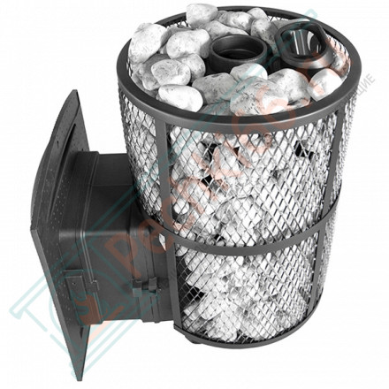 Газовая печь для бани Атмосфера L сетка нержавейка, горелка УГ-САБК-АБ (ProMetall)