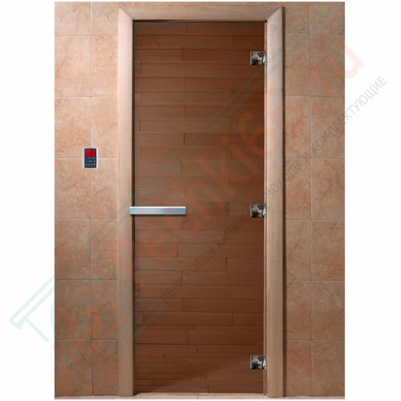 Дверь стеклянная для бани, бронза прозрачная, 2000х700 (DoorWood) в Сургуте
