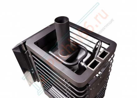 Печь для бани № 07МСП с парогенератором и с сеткой для камней