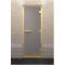 Стеклянная дверь для хамама в золотом профиле, сатин 200х80 (по коробке) (DoorWood)