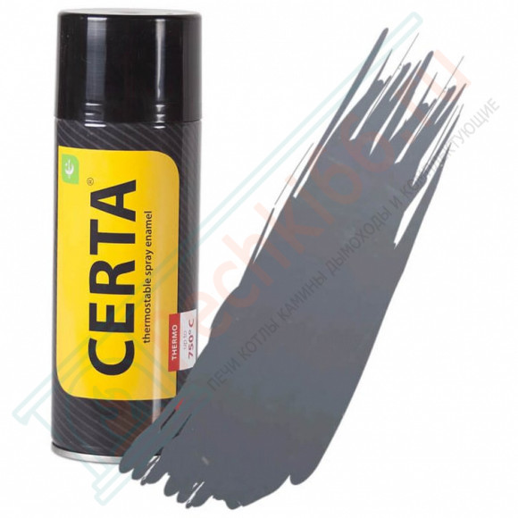 Термостойкая краска аэрозоль 0,52л, серый-графит, +600°С (Certa) в Сургуте