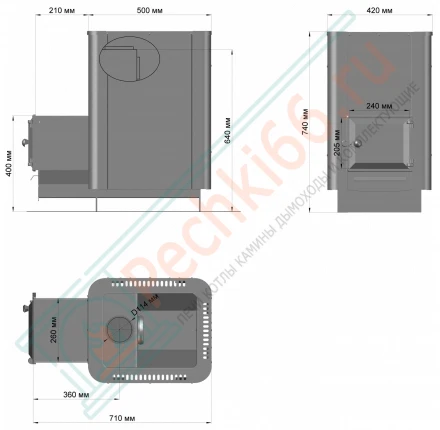 Печь для бани Березка 15 газ (Березка)
