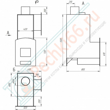Печь для бани из нержавеющей стали № 06Н 30 (Тройка) до 36 м3