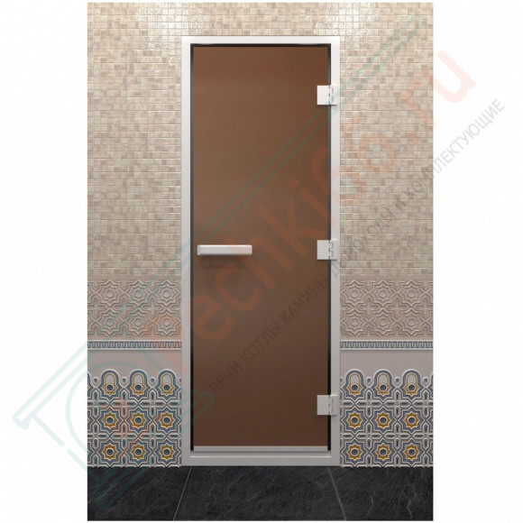 Стеклянная дверь DoorWood Хамам Бронза матовая 180х70 (по коробке) в Сургуте