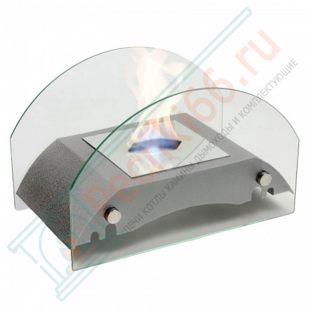 Биокамин настольный мост S, серебро (LuxFire)