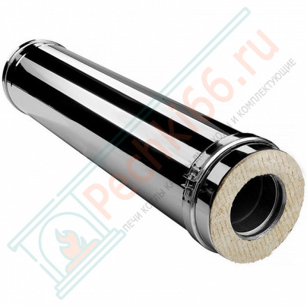Сэндвич труба V50R с изол L=1000 (AISI-321/0,8-AISI-304/0,5) d-180/280 (Вулкан-Cerablanket)