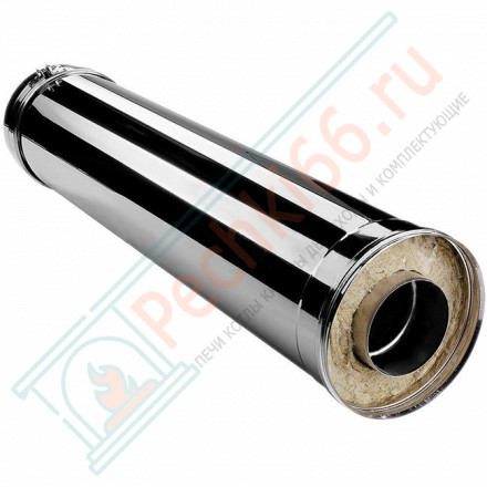 Сэндвич труба V50R с изол L=1000 (AISI-321/0,8-AISI-304/0,5) d-180/280 (Вулкан-Cerablanket)