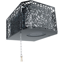 Обливное устройство для бани Каскад 40 л, хохлома черный (Изистим)