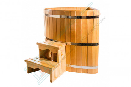 Купель кедровая угловая 110х110х120 (НКЗ)
