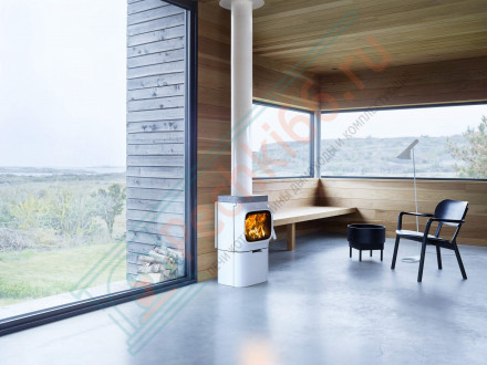 Чугунная печь-камин F 105 R B WHE, стеатит (Jotul)