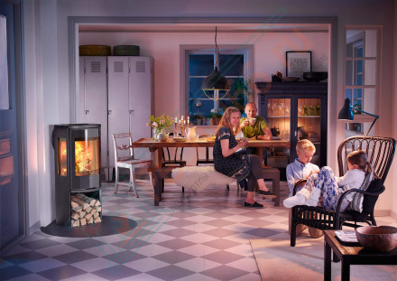 Печь-камин 556G:2 Style, верх стекло, цвет черный (Contura)