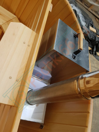 Японская баня Фурако круглая с внутренней печкой 150х150х120 (НКЗ)