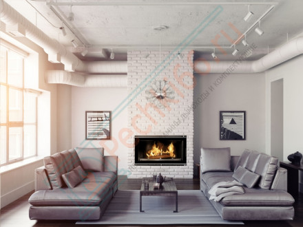 Чугунная топка W16 PB, с правым стеклом, 14,7 kW (Kaw-Met)