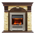 Электрокаминокомплект Dublin - Темный дуб / Сланец с очагом Chesford Электрокаминокомплект Dublin - Темный дуб / Сланец с очагом Chesford