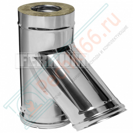 Сэндвич тройник 45° (НЕРЖ-430/0,5-НЕРЖ-430/0,5) d-120/200 (Ferrum GS)