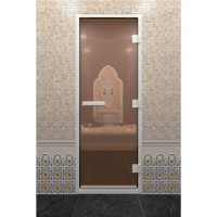 Стеклянная дверь DoorWood Хамам Бронза 2000х800 (по коробке)