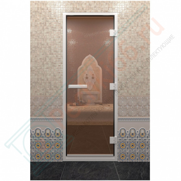 Стеклянная дверь DoorWood Хамам Бронза 2000х800 (по коробке) в Сургуте