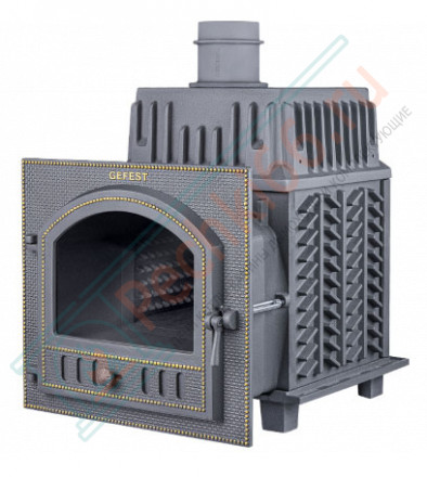 Печь для бани Гефест Гром 30 (П2) в облицовке Президент 1000/40 Серпентинит (ТехноЛит)
