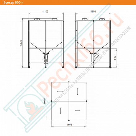 Пеллетная горелка Fox 43 с бункером 800 л (Zota)