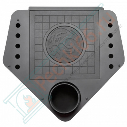 Печь-камин Бавария Эко, угловая с плитой (ЭкоКамин) до 150 м3