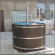 Японская баня Фурако круглая с пластиковой вставкой с внутренней печкой 200х200х120 (НКЗ) в Сургуте