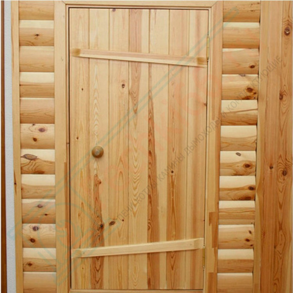Входная деревянная дверь для бани 1800x900x40 сосна (Россия) в Сургуте