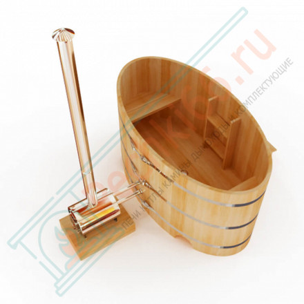 Японская баня Фурако овальная с внешней печкой 120х200х120 (НКЗ)