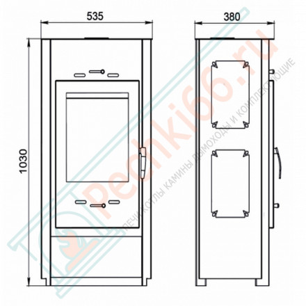 Печь-камин Сибирь 8 (НМК) до 120 м3