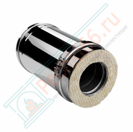 Сэндвич труба V50R с изол L=250 (AISI-321/0,8-AISI-304/0,5) d-180/280 (Вулкан-Cerablanket)