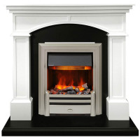 Каминокомплект Langford - Белый с черным с электрическим очагом Chesford
