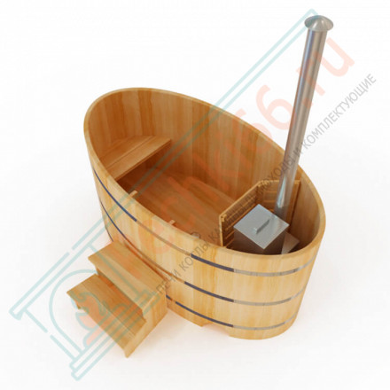 Японская баня Фурако овальная с внутренней печкой 120х220х120 (НКЗ)