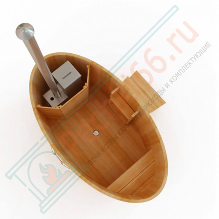 Японская баня Фурако овальная с внутренней печкой 120х220х120 (НКЗ)