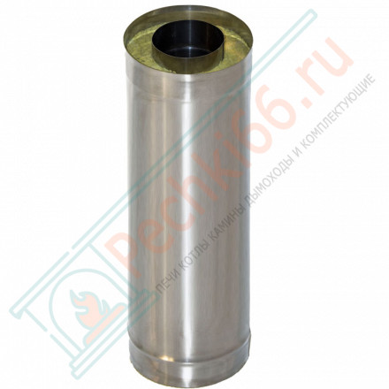 Сэндвич труба для дымохода L=1.0 м (НЕРЖ-439/1,0-ОЦИНК/0,5) d-160/220 (УМК)