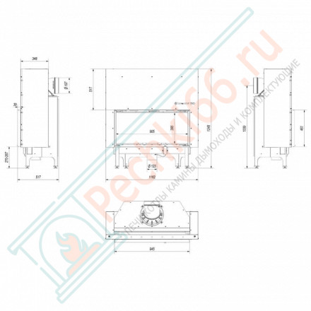 Стальная топка NADIA/14/G (Kratki)
