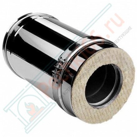 Сэндвич труба V50R с изол L=250 (AISI-321/0,8-ОЦИНК-RAL/0,5) d-115/215 (Вулкан)