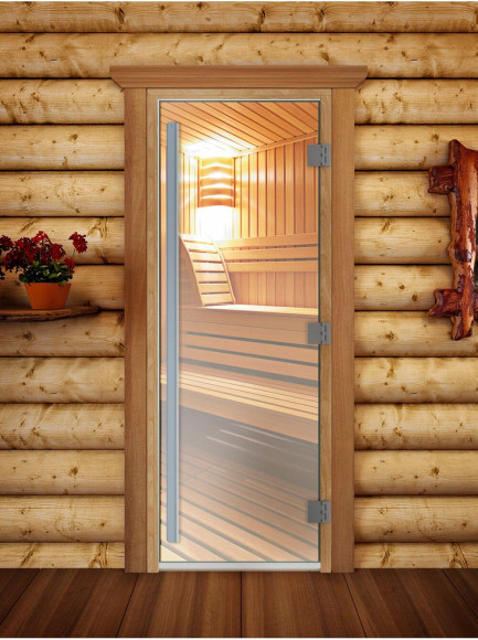 Дверь для бани и сауны Престиж прозрачная, 2100х800 по коробке (DoorWood) в Сургуте