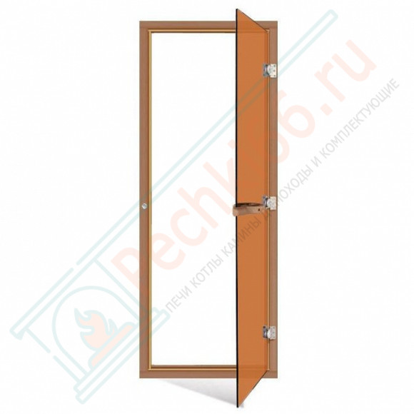 Дверь стеклянная для сауны и бани, бронза с порогом, коробка кедр 1900х700 (Sawo) 730-4SGD в Сургуте