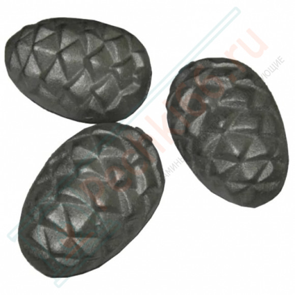 Камень чугунный для бани "Кедровая шишка" (Ø68х98мм), 5 шт, 7,2 кг в Сургуте