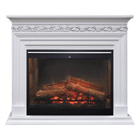 Каминокомплект Valletta - Белый с очагом Symphony 30'' DF3020-INT