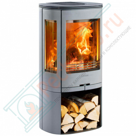 Печь-камин 850:2 Style, верх многослойная сталь, цвет серый (Contura)
